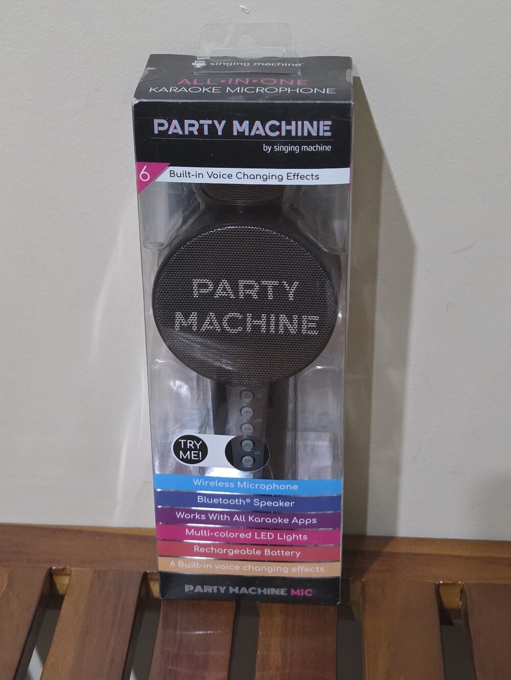 Party Machine Wireless Bluetooth Karaoke Microphone - Black